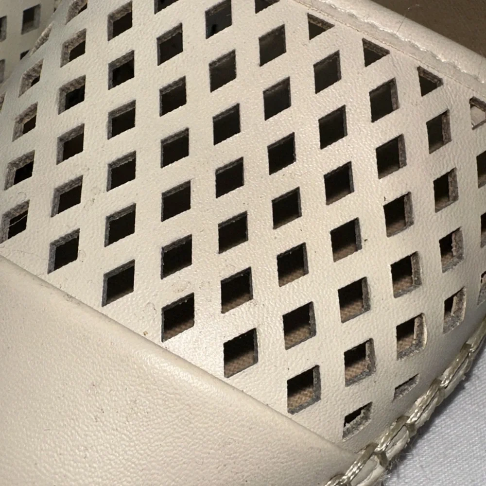 DV Dolce Vita Zira Bone Stella Perforated Espadrille Loafer Summer Flat Size 7.5